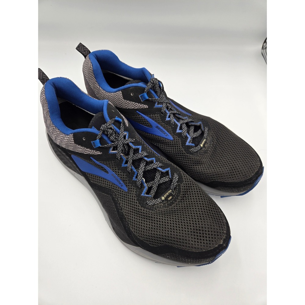 Brooks Cascadia 14 GTX Mens Trail Running Shoes Black Blue Gore-Tex